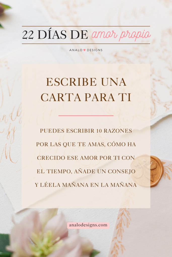 carta de amor para ti analodesigns amor propio