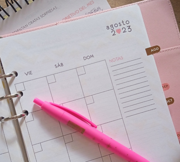 planifica tu año con agenda a5 6 anillos